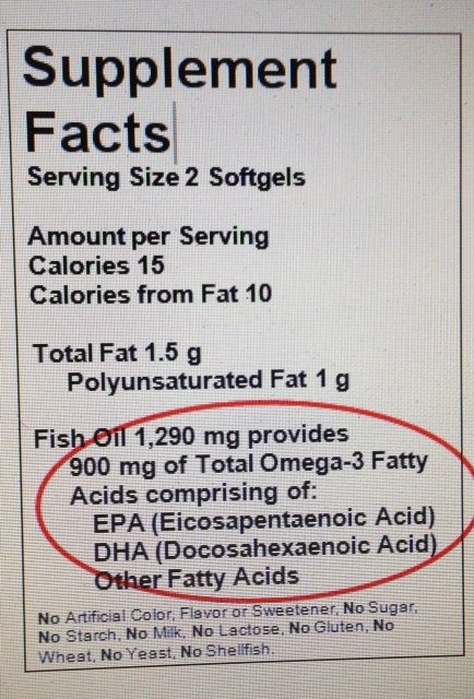 omega 3 label 1290mg
